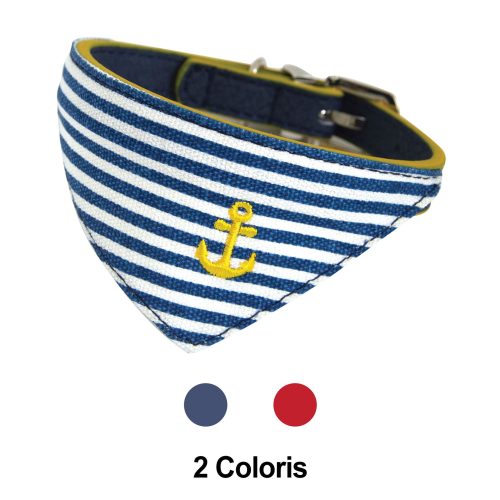 Collier Chien Doogy Matelot