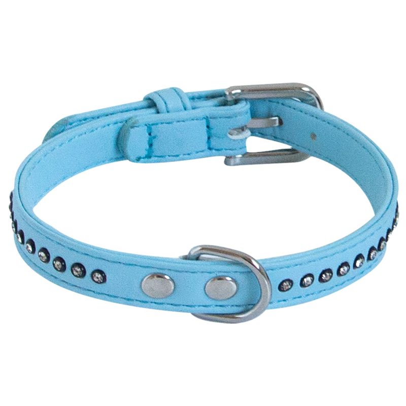 Collier Doogy Glam bleu ouvert G1006