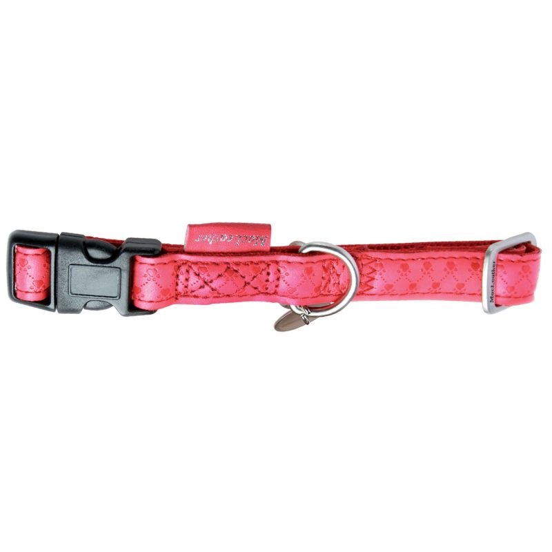 Collier chien rose foncé F1452