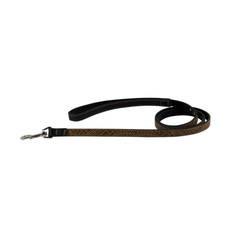 Laisse marron chien F2240