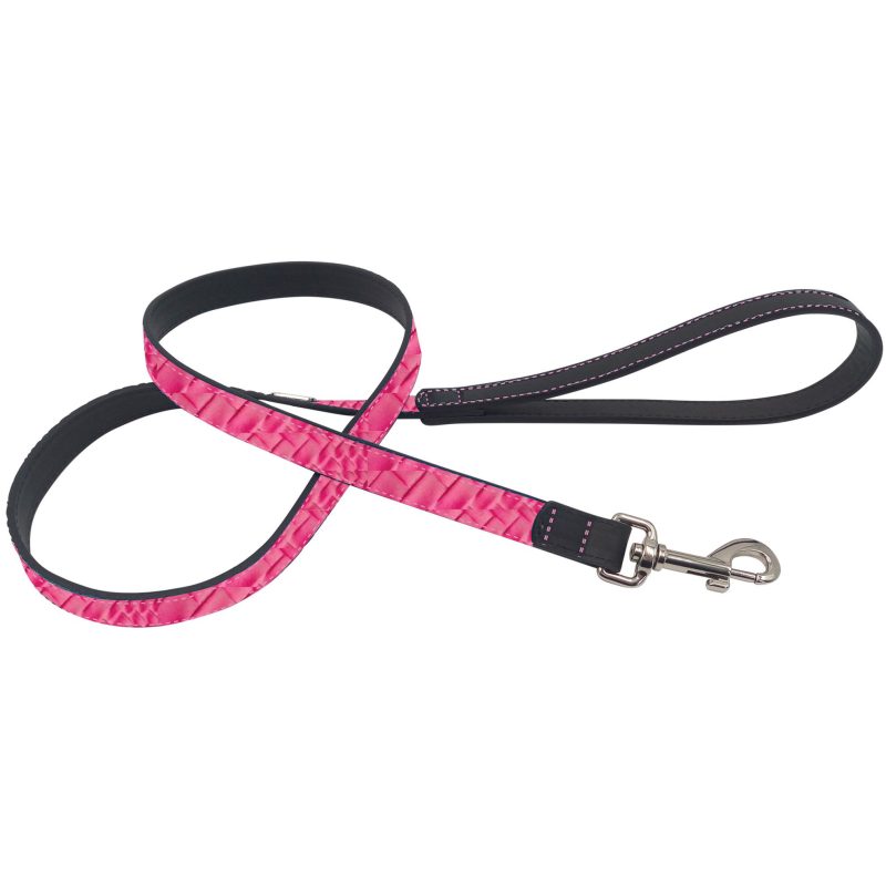 Laisse rose chien F2240