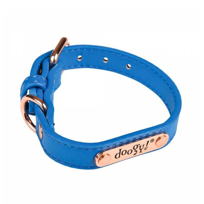 Collier chien bleu fermé F8704