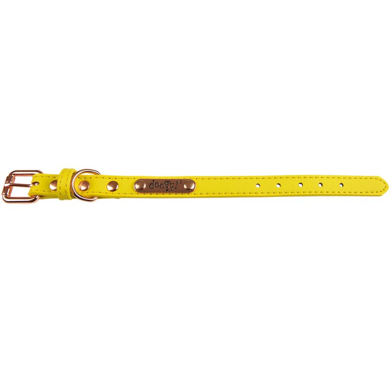 Collier chien jaune F8704